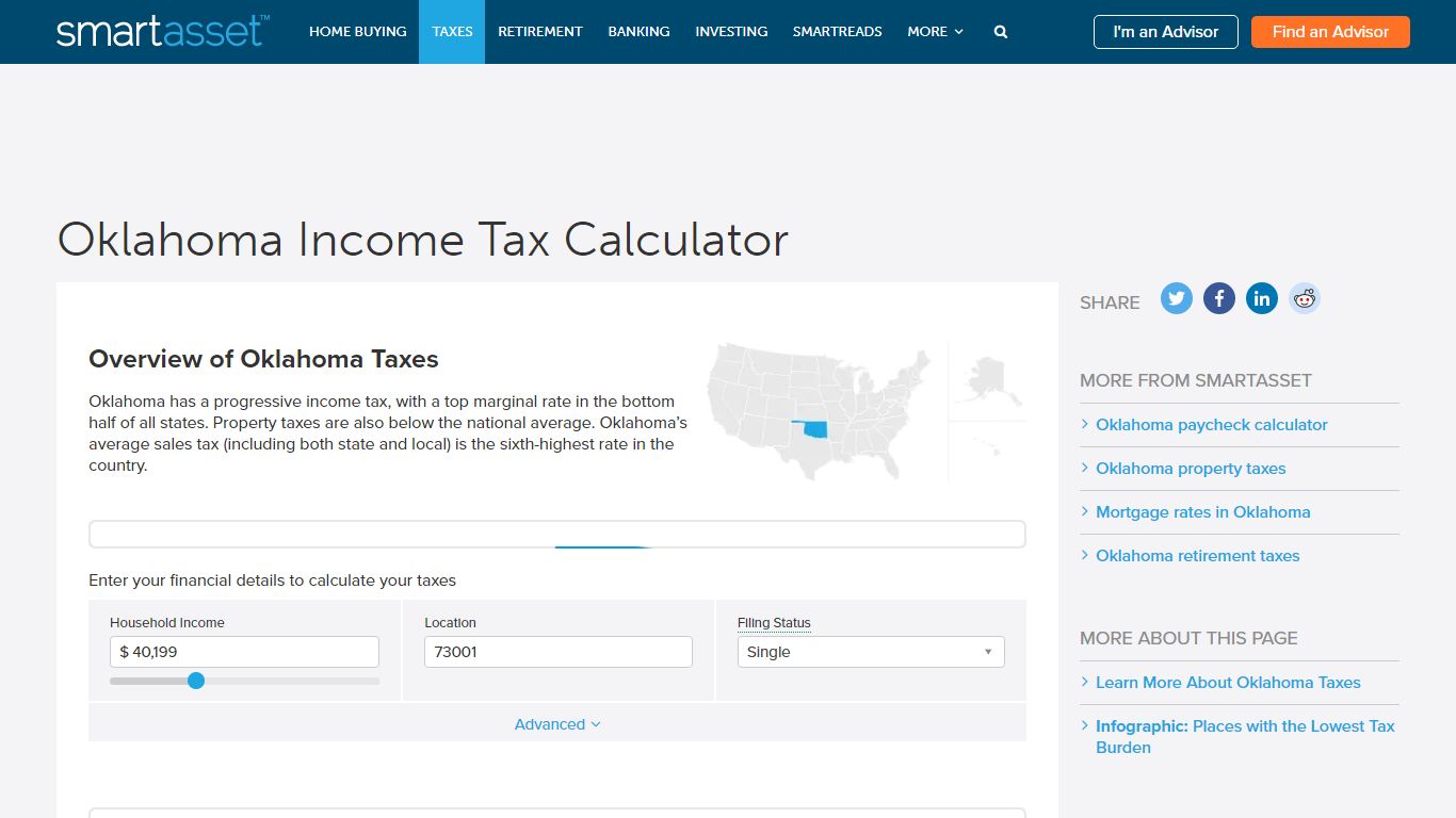 Oklahoma Income Tax Calculator - SmartAsset