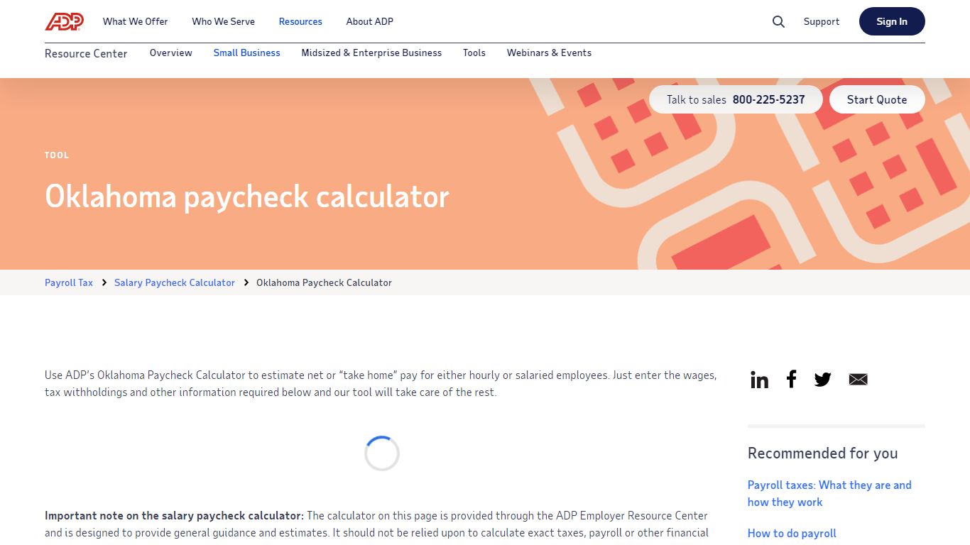 Oklahoma Paycheck Calculator | ADP